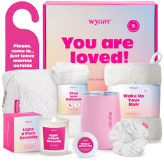 Wycare Gift Box Women fluffy cosmetic bag for stylish on-the-go organization.