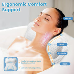 WYGOMES bath pillow suction cups secure strong stickiness during long soaks