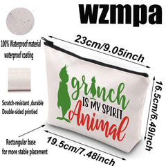 WZMPA Green Monster bag side view highlighting durable waterproof canvas for travel.