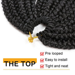 XCHSLB Install-ready crochet braids showcase neat, secure placement.