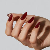XCREANDO burgundy almond press-on nails kit for at-home glam and quick styling