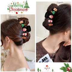 XEININVU snowman hair clip provides cute winter accessory for kids.