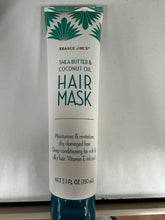 xHoob Trader Joe's Shea Butter & Coconut Oil Hair Mask jar front shows moisture for soft, manageable hair