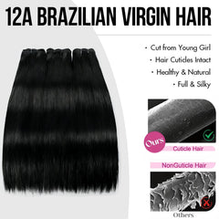 XIANYUN 12A bundles 18-inch straight hair for long, smooth looks.