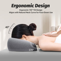 xiaomubiao contoured face-down pillow conforms to facial contours for gentle support