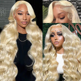 XIAPAY 613 lace front wig 28-inch blonde body wave for everyday styling
