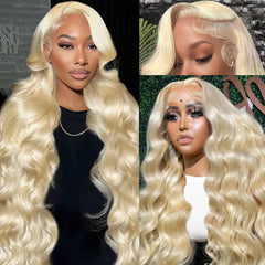 XIAPAY 613 lace front wig 28-inch blonde body wave for everyday styling