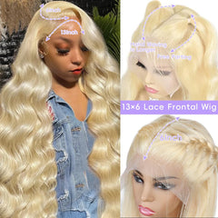 XIAPAY HD lace front wig close-up of 13x6 Swiss lace for natural part