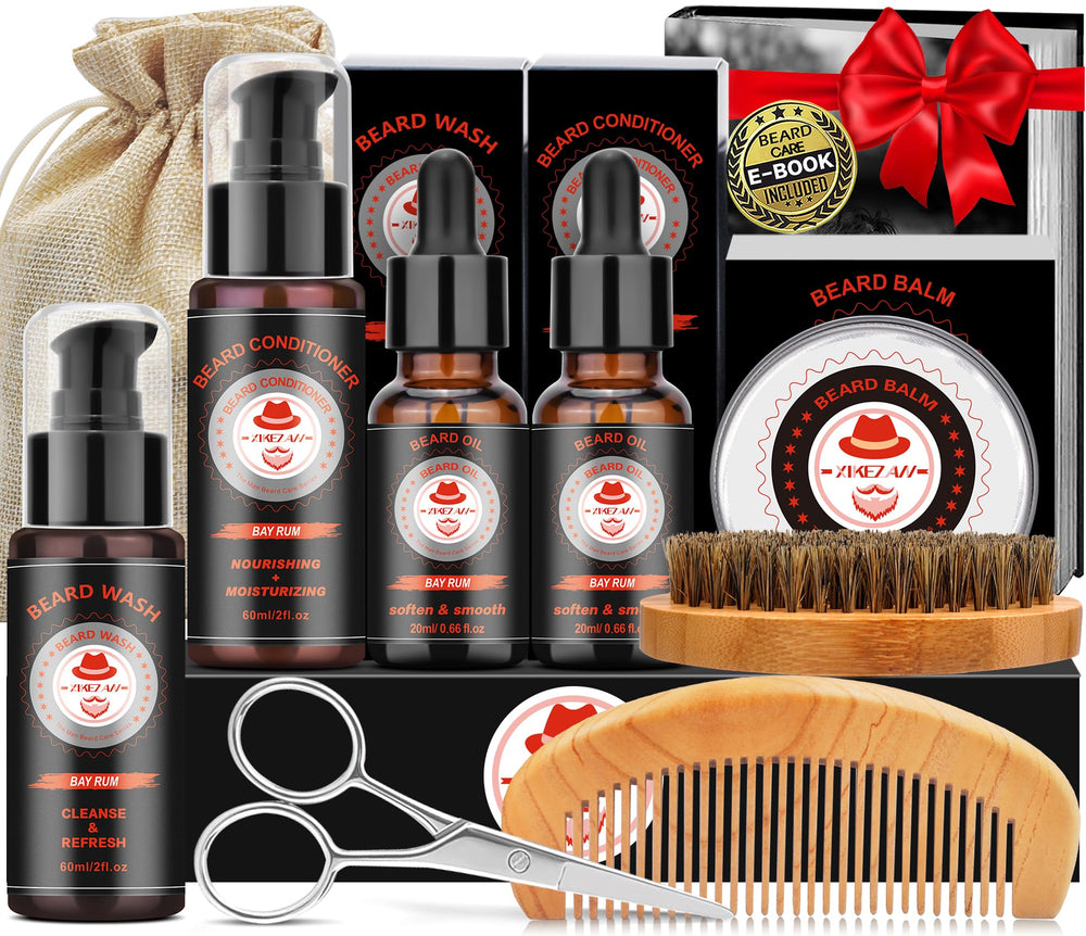 XIKEZAN beard kit gift box with premium tools for effortless masculine grooming.