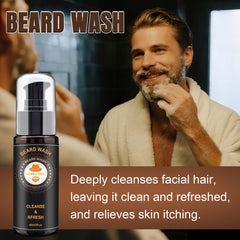 XIKEZAN beard oil image emphasizes moisturizing facial hair and skin for softer, shinier beard