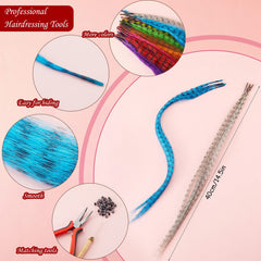 Xinnun 13-color feathers close-up showing diverse color options