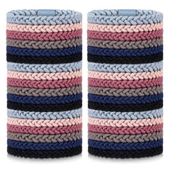 Xinnun 48pcs braided hair ties pack in bright colors for secure, comfortable ponytails.