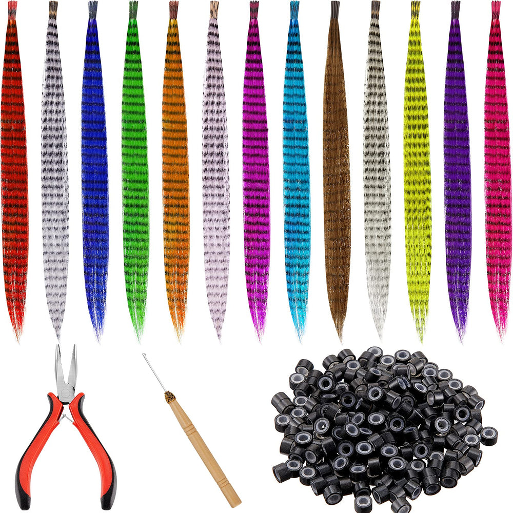 Xinnun 52-pcs feather kit packaging with vibrant colors for hairstyles