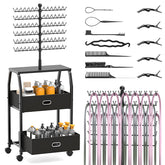 XINTUO portable braiding hair rack wheels for on-site mobile styling
