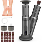 Xisuoka electric foot filer with rechargeable battery for cordless pedicures.