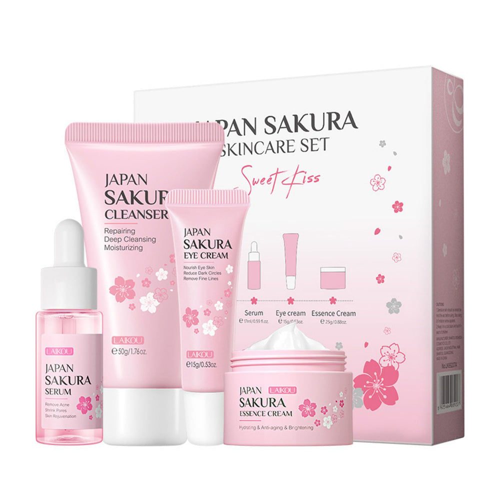 XJBD Travel Skincare Kit 4pc hero image—ideal travel-friendly routine for on-the-go glow.