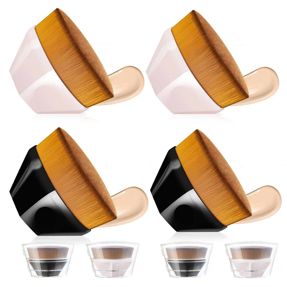 XKFLAUHM 4-pack foundation brush set delivers quick, even coverage.