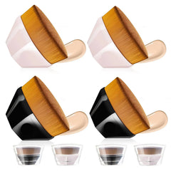 XKFLAUHM 4-pack foundation brush set delivers quick, even coverage.