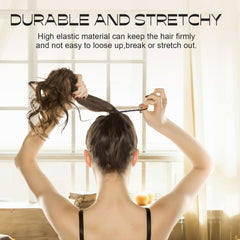 XLQXLYXXY seamless nylon hair tie closeup highlights gentle grip without snag.