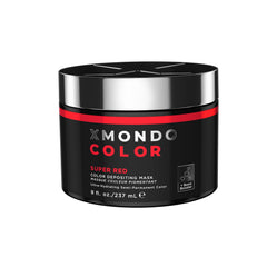 XMONDO Color Super Red depositing mask bottle front shows bold color payoff.