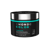 XMONDO Color Turquoise Depositing Mask application showing vibrant turquoise and hydrating care