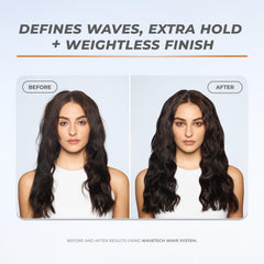 XMONDO Hair Wavetech application on hands demonstrates easy, even distribution.