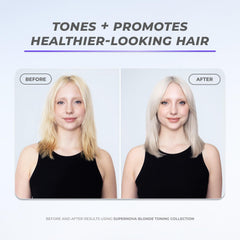 XMONDO Supernova Blonde Toning Mask label bottle highlights easy weekly use for salon-like results