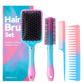 XMOSNZ hair brush set oval paddle close-up promotes smooth detangling and shine