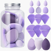 XMOSNZ makeup sponge set 15pcs for flawless blending across liquids, creams, and powders.