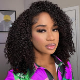 XNAIRA kinky curly half wig close up texture shows natural shine and fullness