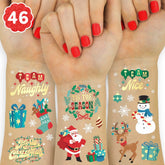 xo, Fetti Christmas tattoos Santa design for festive dress-up and party favors
