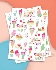xo, fetti ice cream tattoos - cones and cherries for playful party favors.