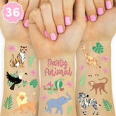 xo, Fetti jungle tattoos two sheets featuring 36 designs for party favors