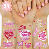 xo, Fetti pink pony club ponies tattoos for party sparkle