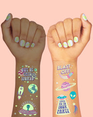 xo, Fetti rocket ship tattoos ideal for party decorations and activities