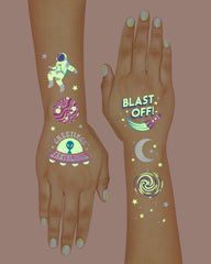 xo, Fetti shooting stars tattoos glow after dark for celebrations