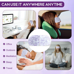 XPCARE steam eye mask close-up material shows breathable, disposable design for quick relief.