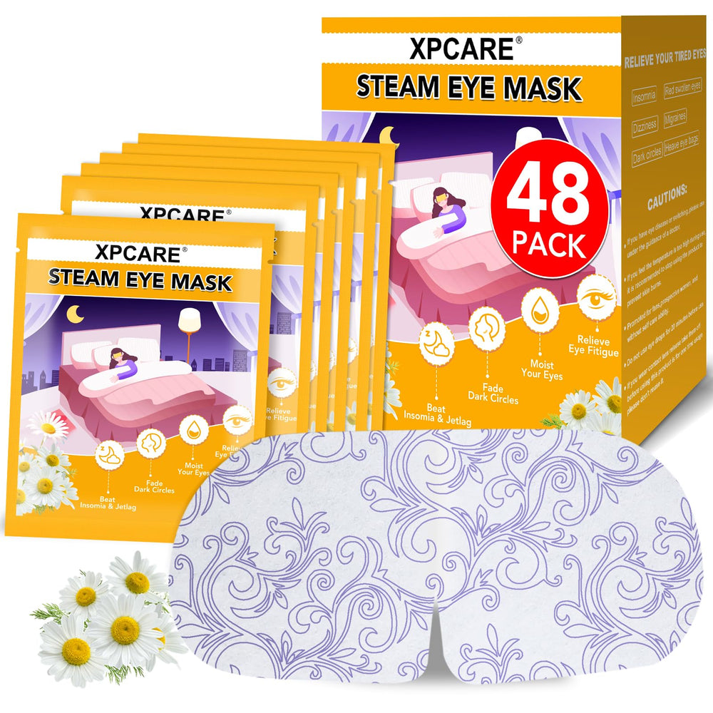 XPCARE steam eye mask cotton fabric close-up for gentle eye comfort and dryness relief.