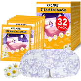 XPCARE steam eye masks packaging box shows individually wrapped masks for on-the-go relief
