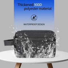 XQXA Toiletry Bag exterior fabric and waterproof interior for durability.