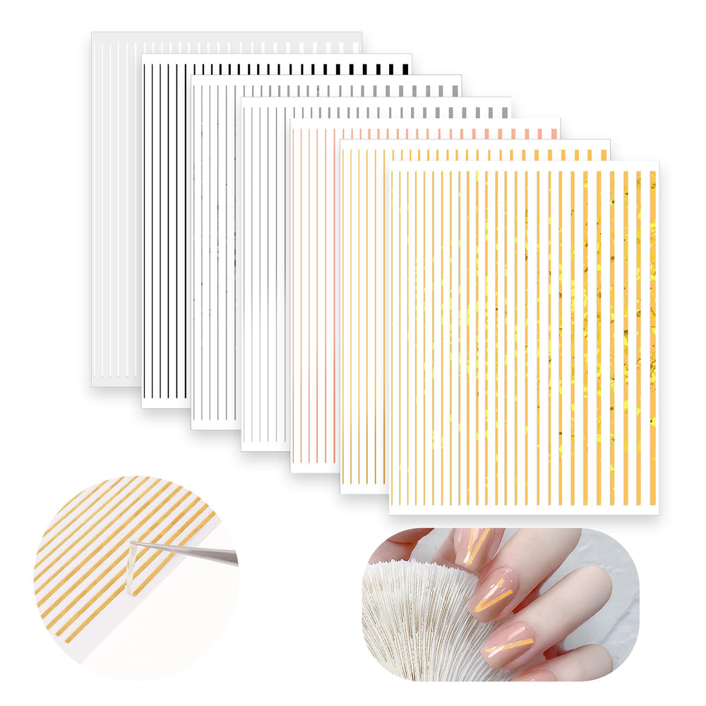 Xthrotsenk glitter nail strips in gold and silver for stylish French tips
