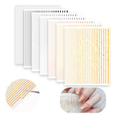 Xthrotsenk glitter nail strips in gold and silver for stylish French tips