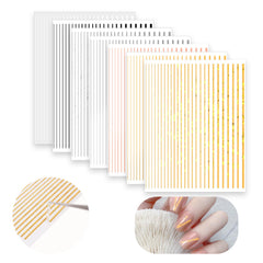 Xthrotsenk glitter nail strips in gold and silver for stylish French tips