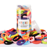 XTIIEED hair ties mixed color pack front view, durable for daily styling.