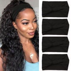 XTREND wide headbands Black Series four-pack for outdoor wear with non-slip grip.