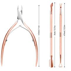 XUNXMAS cuticle-pusher sharp head for precision at nail corners.