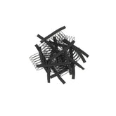 Xuxisowo wig clips pack shows 30 black 7-teeth clips for secure wig attachment