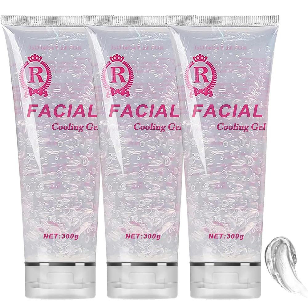 YMEYFAN conductive gel bottle close-up showing cooling hydration for skin care.