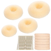 YaFex bun maker large donut blonde for fast, secure bun styling