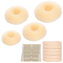YaFex bun maker large donut blonde for fast, secure bun styling